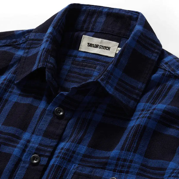 The Utility Shirt Rinsed Indigo Plaid