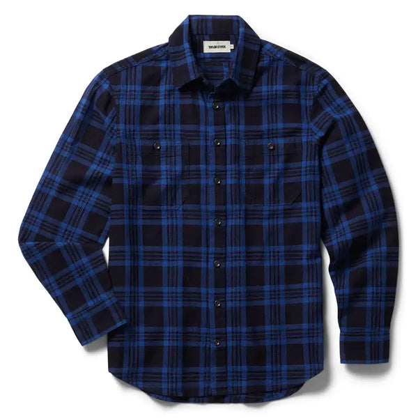 The Utility Shirt Rinsed Indigo Plaid