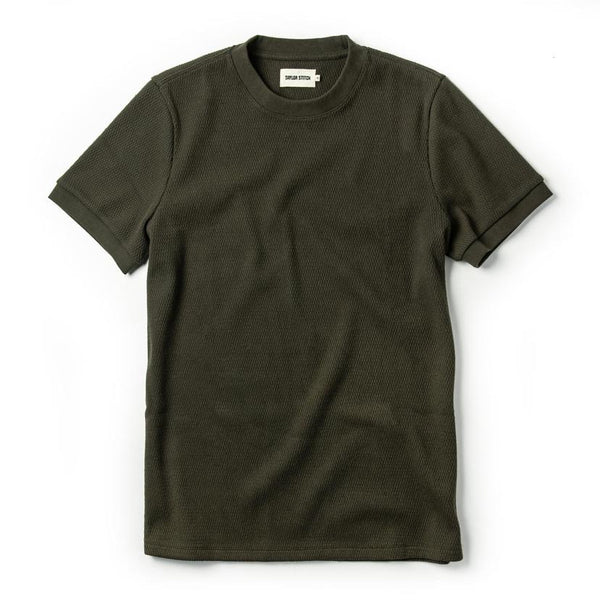 The Heavy Bag Waffle Short Sleeve in Olive