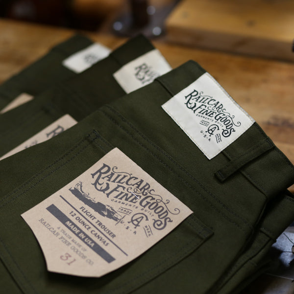 Flight Trousers - Seaweed Green