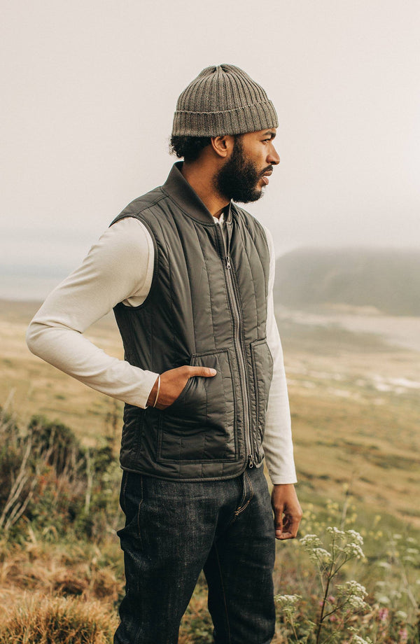 The Able Vest in Quilted Charcoal