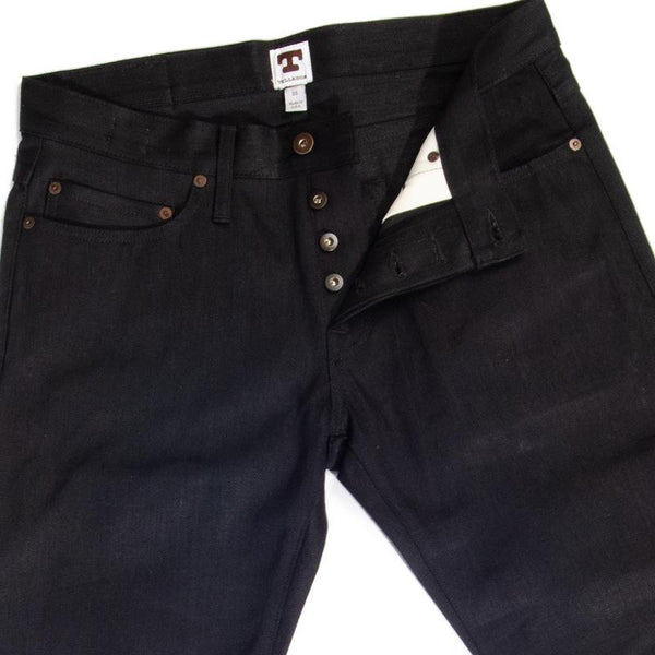 Ladbroke Grove Black Japanese Slim Tapered 13.5 Selvedge Jeans