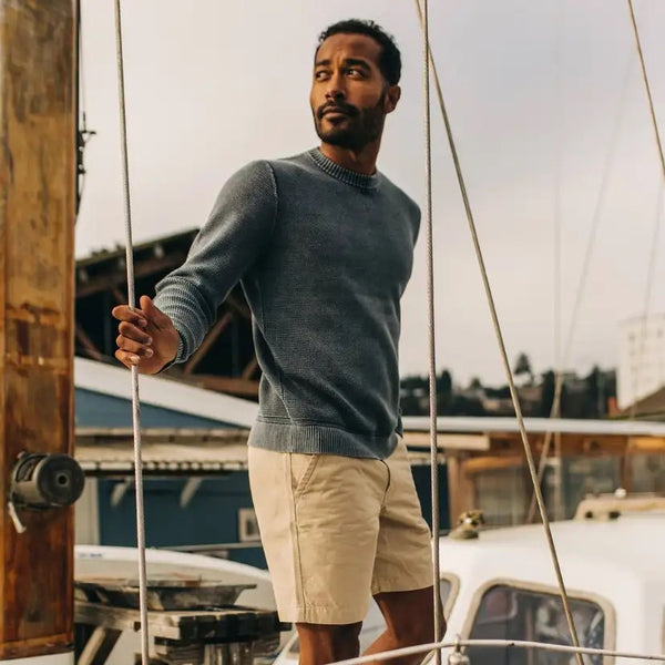 The Moor Sweater in Washed Indigo