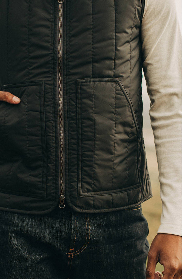 The Able Vest in Quilted Charcoal