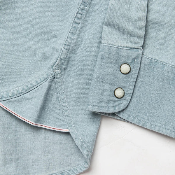 The Western Shirt in Washed Denim