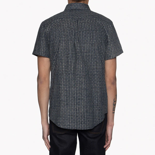 Short Sleeve Easy Shirt - Kimono Print Basketweave