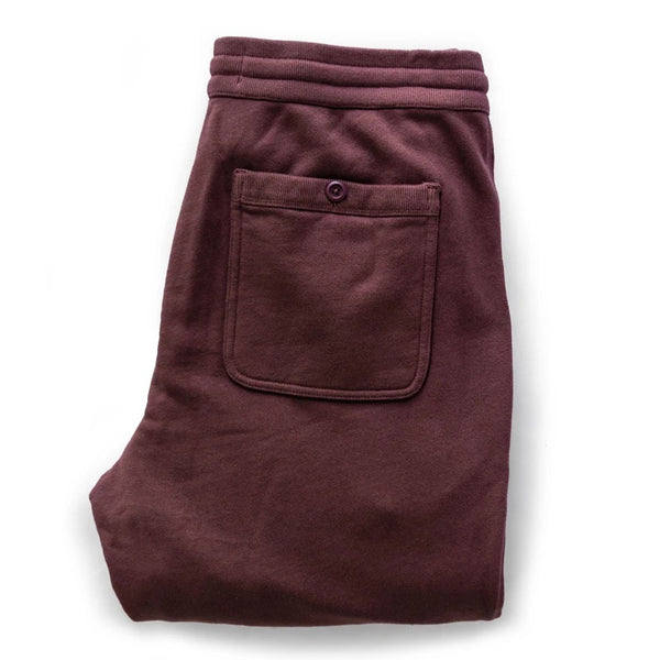 The Fillmore Pant in Burgundy Terry