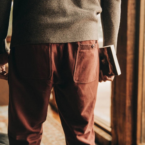 The Fillmore Pant in Burgundy Terry