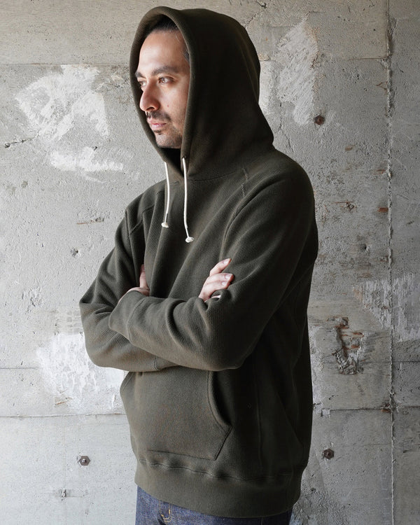 Pullover Hoodie - 701gsm Double Heavyweight French Terry - Khaki