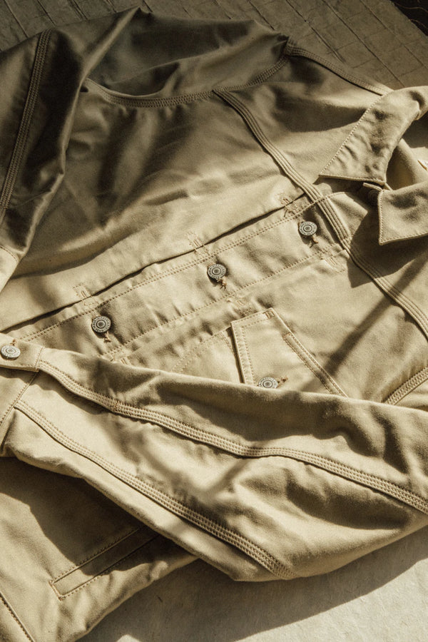 "THE BLADE" MOLESKIN JACKET - BEIGE