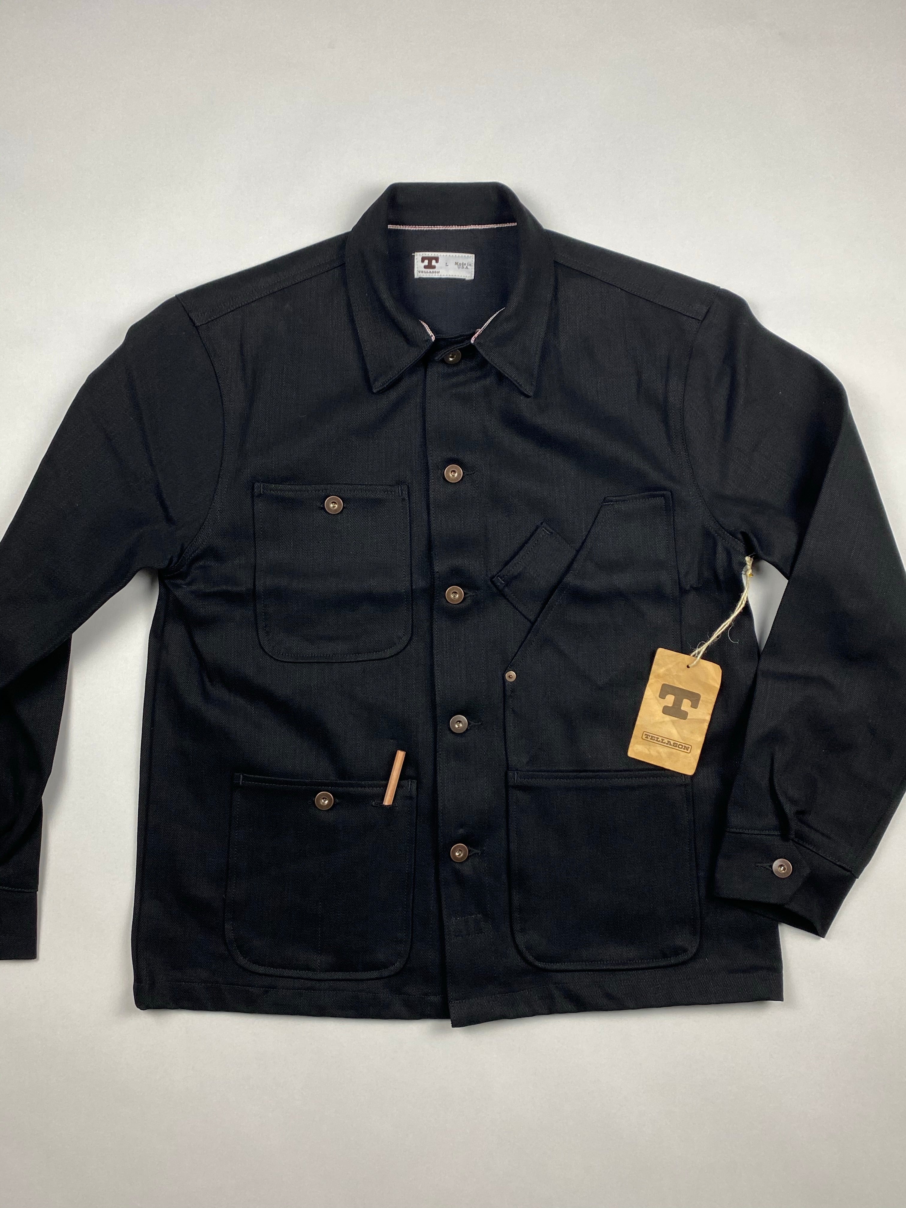 Coverall Jean Jacket - Black Japanese Selvedge Denim -13.5 Coverall Jean Jacket - Black Japanese Selvedge Denim -13.5