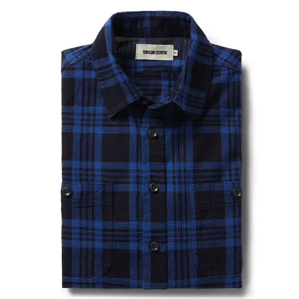 The Utility Shirt Rinsed Indigo Plaid