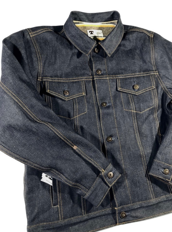 Selvedge Denim Jacket 16.5 oz. with Japanese Striped Blanket Lining
