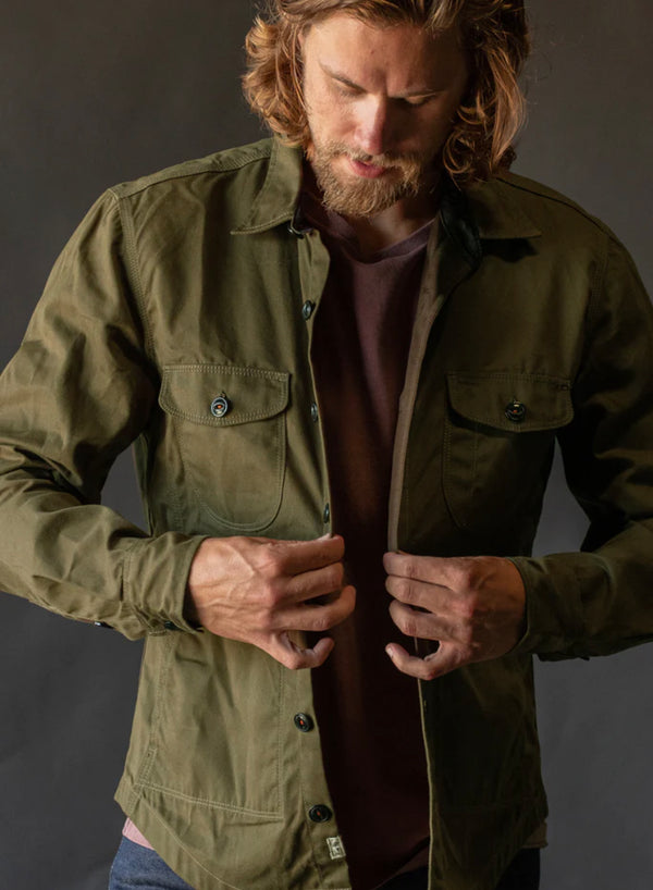 The Anvil Oxford Paraffin Wax Jacket - Military Green