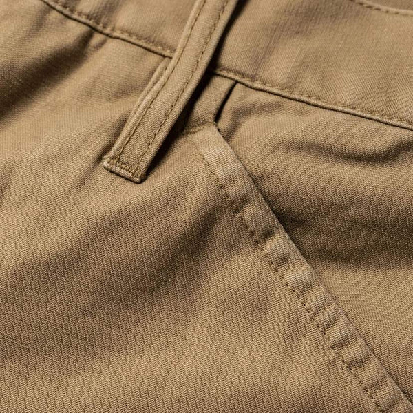 The Camp Pant in Khaki Reverse Sateen