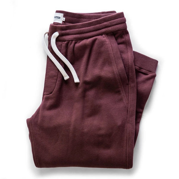 The Fillmore Pant in Burgundy Terry