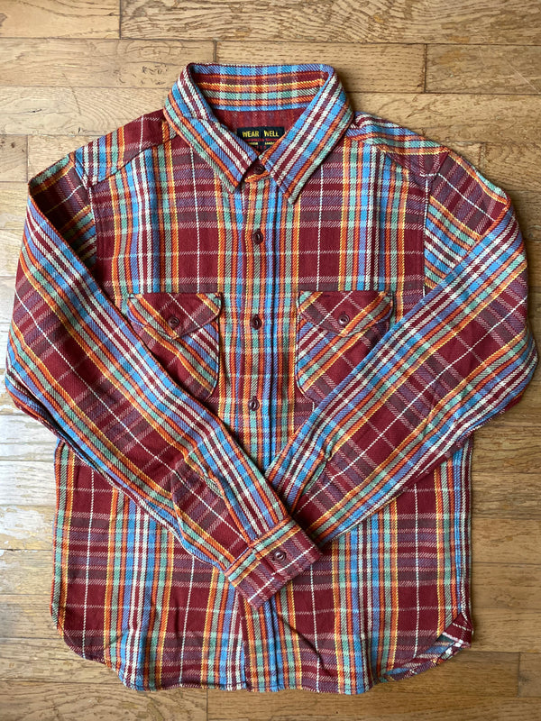 Heavy Plaid Flannel Shirt - Red