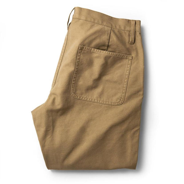 The Camp Pant in Khaki Reverse Sateen