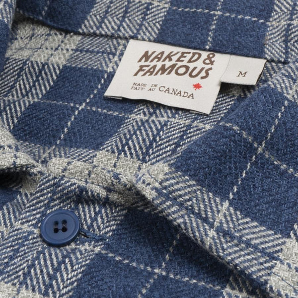 Work Shirt - Triple Twist Yarn Vintage Flannel - Blue