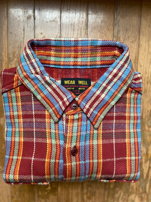 Heavy Plaid Flannel Shirt - Red