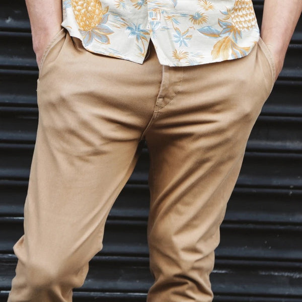 "THE AXE" SLIM DENIT PANT - KHAKI