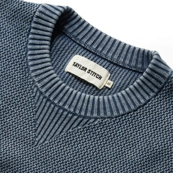 The Moor Sweater in Washed Indigo