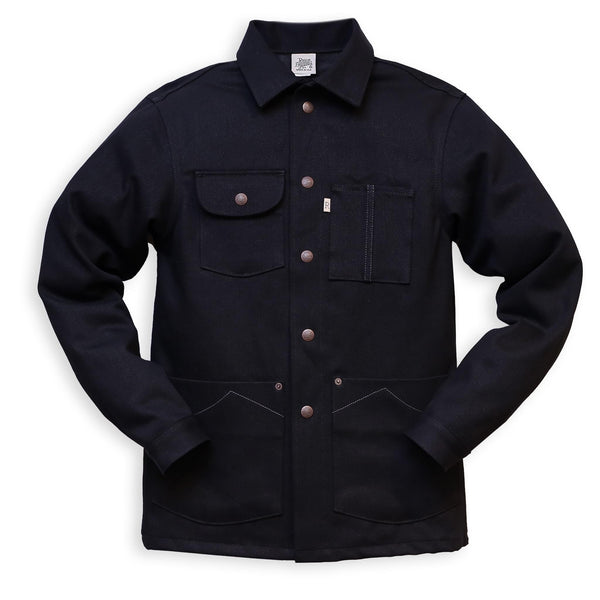 BLACK DENIM CHORE COAT 13.75oz