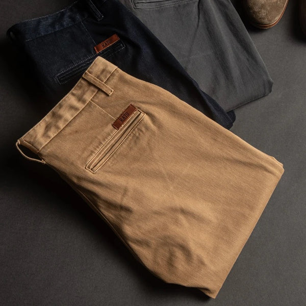 "THE AXE" SLIM DENIT PANT - KHAKI