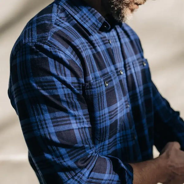 The Utility Shirt Rinsed Indigo Plaid