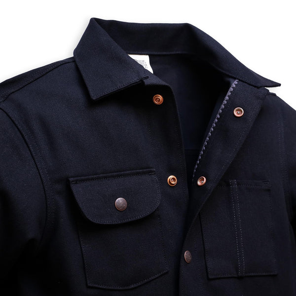 BLACK DENIM CHORE COAT 13.75oz